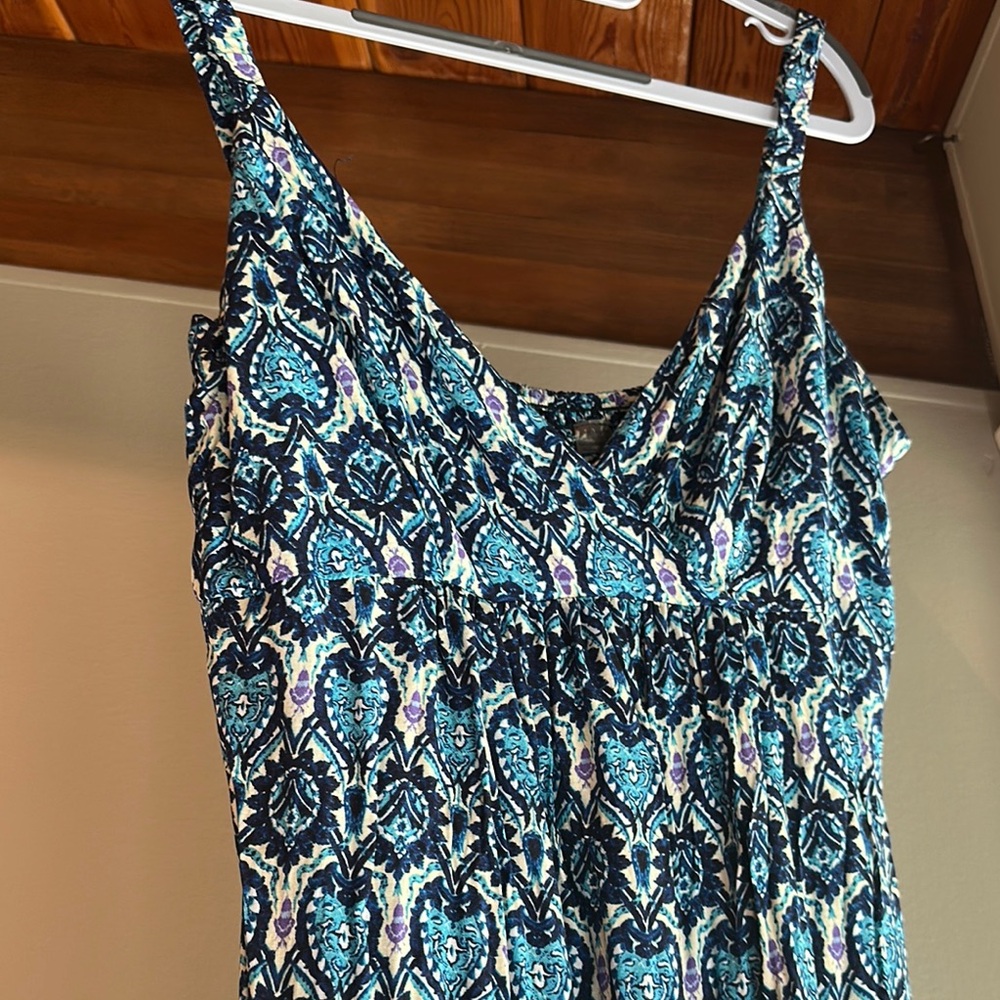 Seraphine Maternity Blue Patterned Maxi Dress - image 2